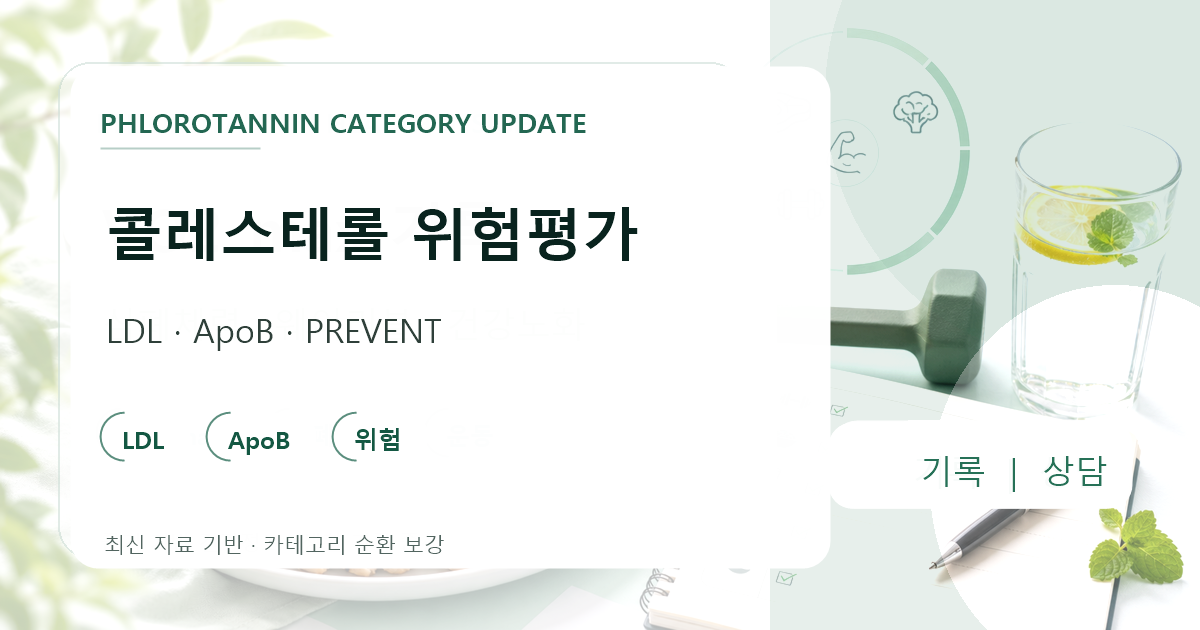 LDL ApoB Lp(a)를 함께 놓고 전체 심혈관 위험을 해석하는 검사표 안내 이미지