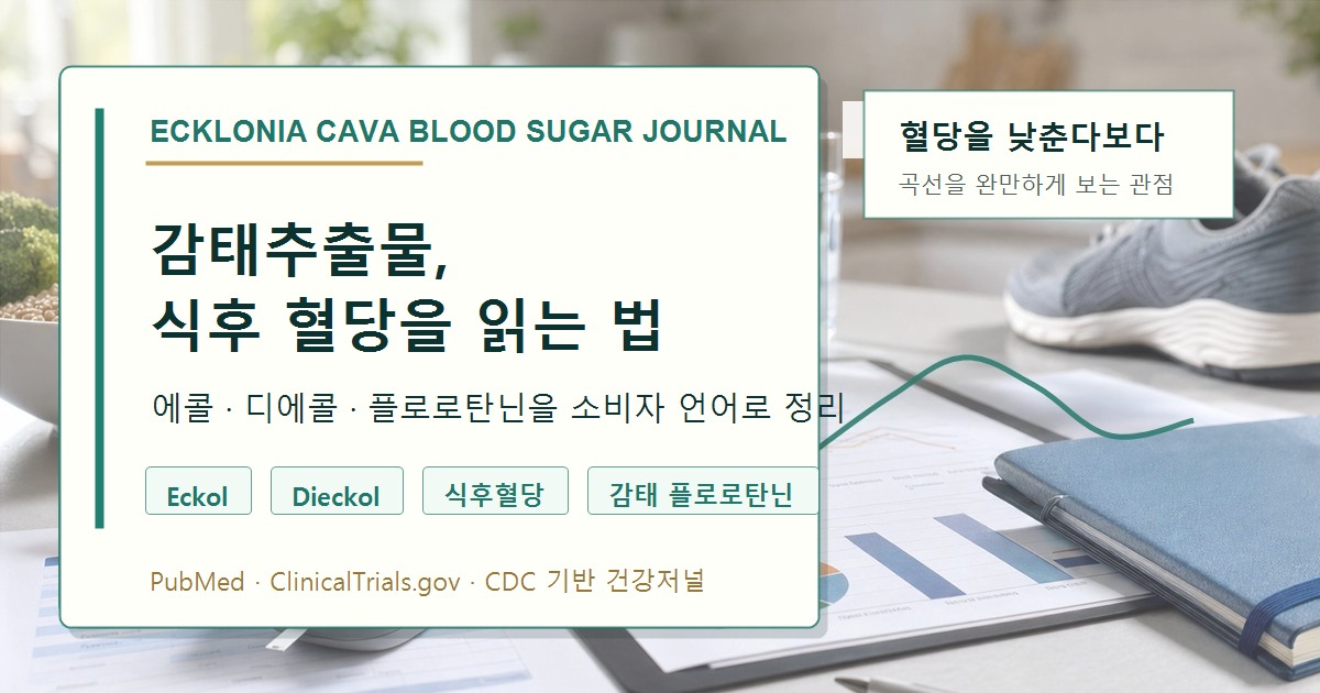 감태와 에콜, 디에콜 구조를 혈당 기록과 함께 살펴보는 정보 이미지